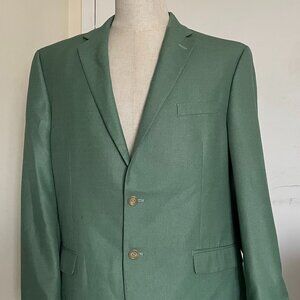 Chaps Men’s Green Sport Coat Blazer 44R Paisley Lined Classic Casual Jacket